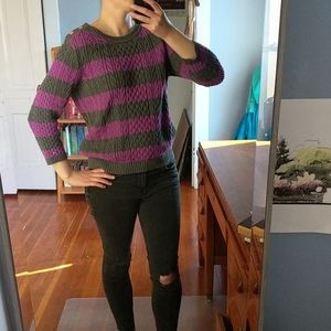 Tommy Hilfiger Cable Knit Striped Sweater